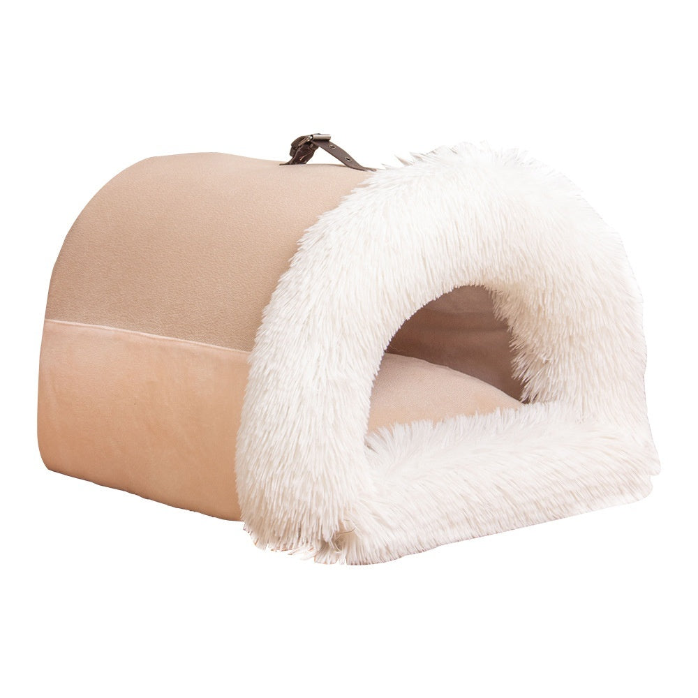 Portable Plush Pet Bed | Warm Dog & Cat Nest for Winter Secondary image