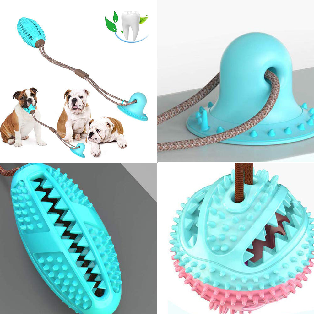 Dog Toys Silicon Suction Cup Tug Interactive Dog Ball Toy For Pet Chew Bite Tooth Cleaning Toothbrush Feeding Pet Supplies Secondary image